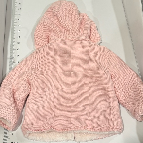 Carters Sherpa Lined Pink Button Up Coat Jacket - Picture 4 of 5